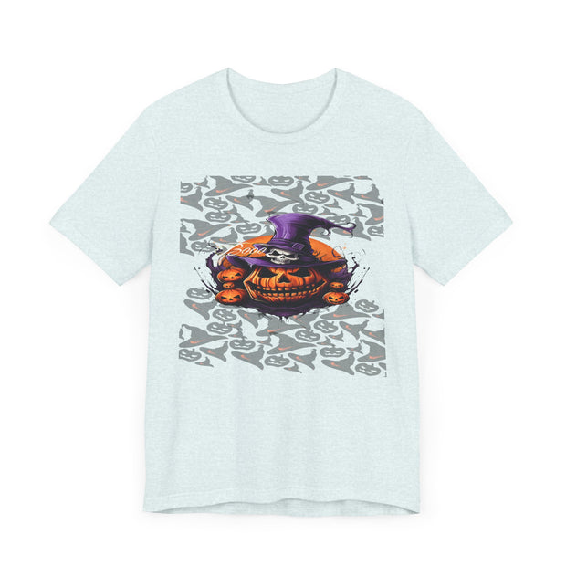 Halloween, T-shirt, spooky, costume, horror, themed, limited edition, festive, party, trick or treat, graphic design, scary, ghost, pumpkin, skeleton, witch