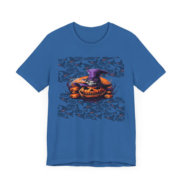 Halloween, T-shirt, spooky, costume, horror, themed, limited edition, festive, party, trick or treat, graphic design, scary, ghost, pumpkin, skeleton, witch